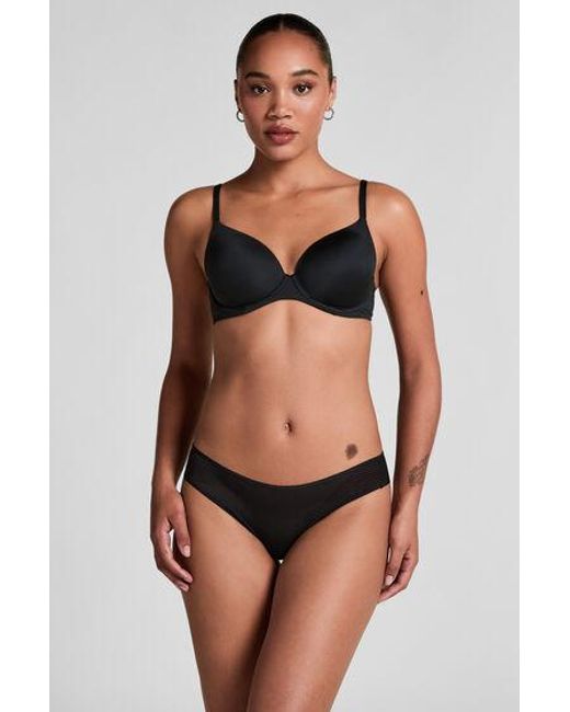 Hunkemöller Black Invisible Brazilian Stripe Mesh