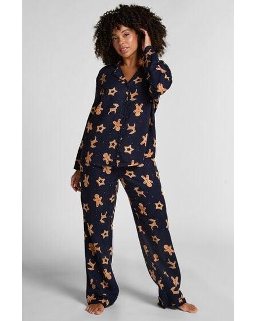 Hunkemöller Blue Gingerbread Pyjama Set