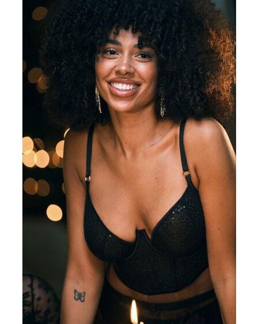 Hunkemöller Black Elle Non-Padded Underwired Longline Bra