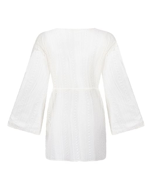 Hunkemöller Gehaakte Strandkaftan in het White