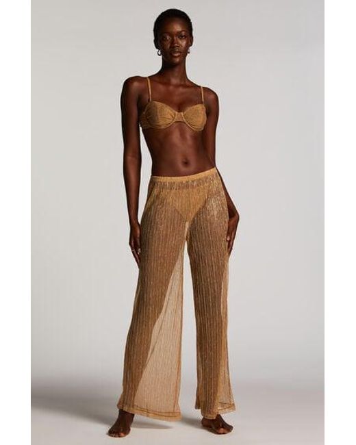 Hunkemöller Brown Goldie Shimmer Beach Pants