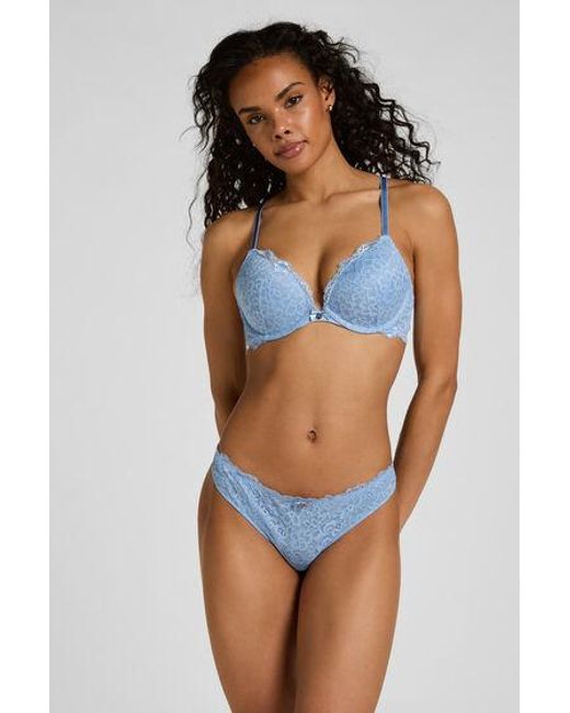 Hunkemöller String Marine in het Blue