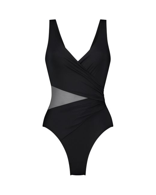 Hunkemöller Black Shaping Shell Mesh Swimsuit