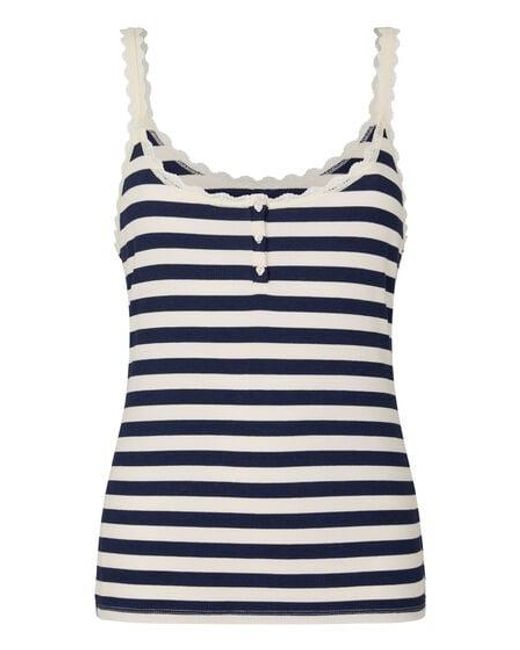 Hunkemöller Black Singlet Rib Jersey Lace