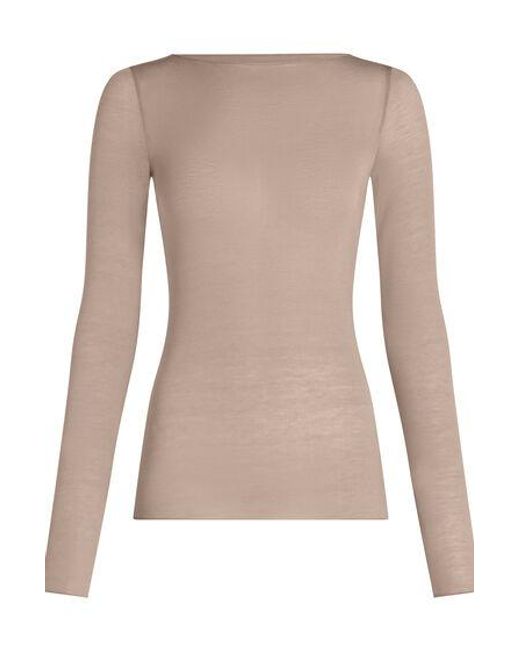 Hunkemöller Brown Super Soft Boatneck Shirt With Cashmere