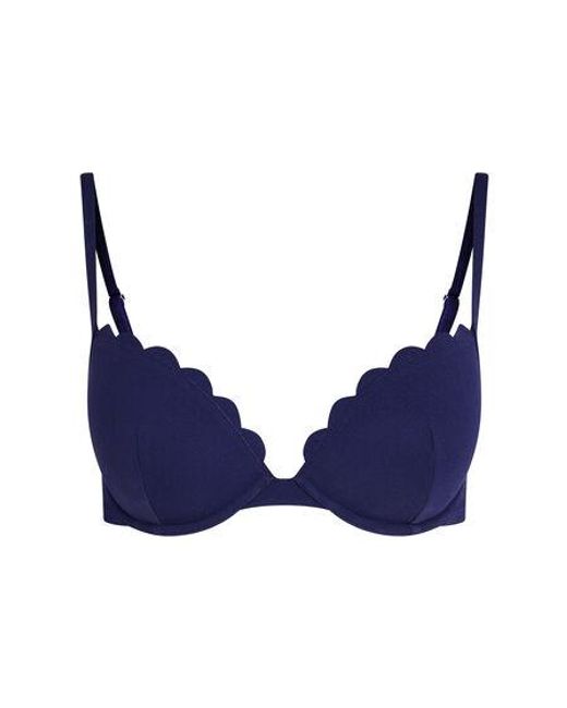 Hunkemöller Voorgevormde Push-up Beugel Bikinitop Scallop Cup A - E in het Blue
