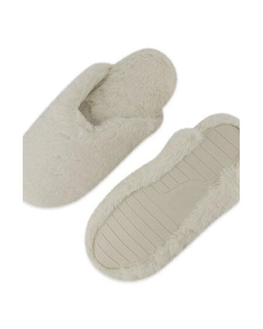 Hunkemöller White Teddy Mule Slipper