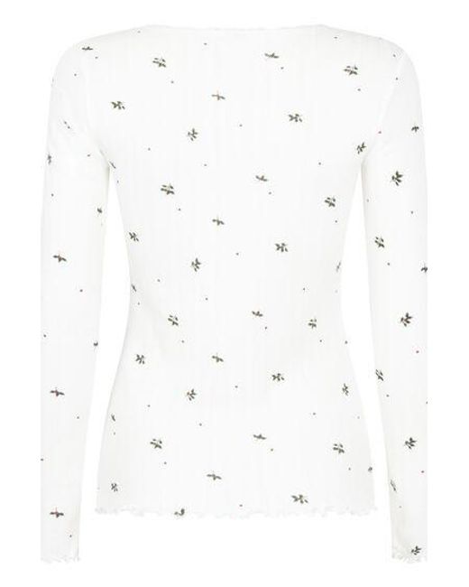 Hunkemöller White Pointelle Pyjama Top