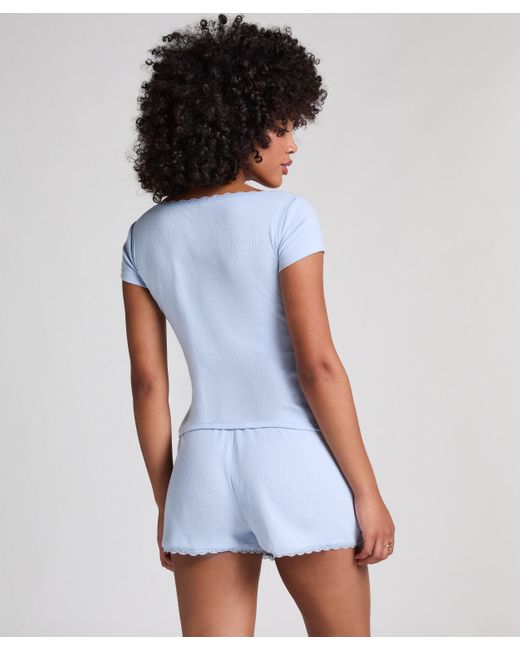 Hunkemöller Blue Pointelle-Top