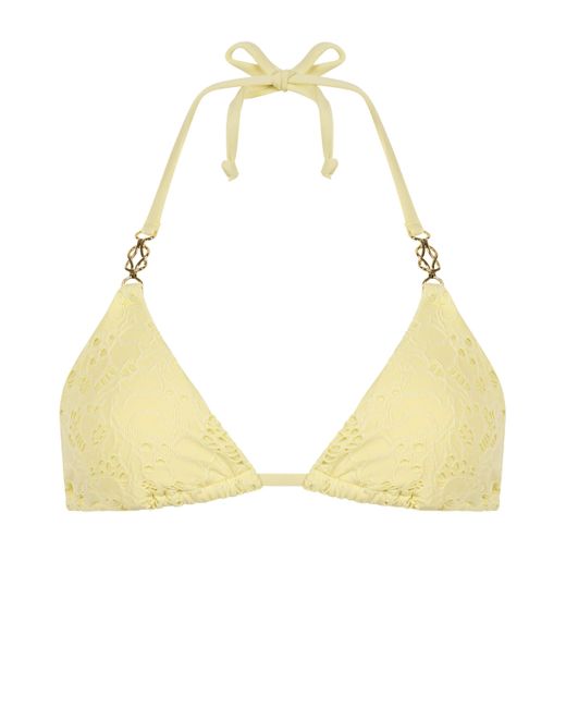 Hunkemöller Yellow Triangle Crochet Bikini Top