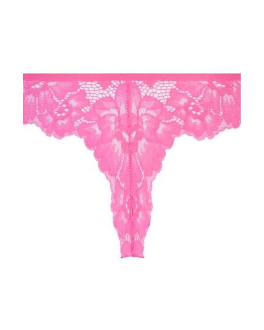 Hunkemöller Pink Lace Back Invisible Thong
