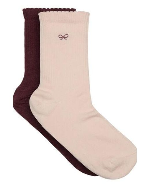 Hunkemöller Purple 2 Pair Cotton Crew Socks
