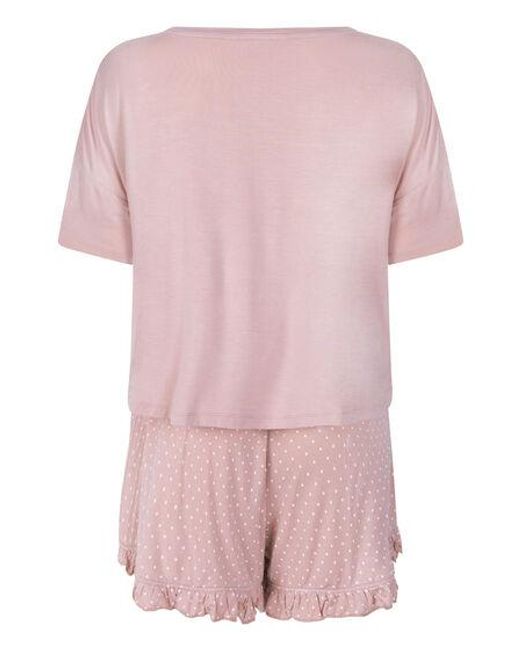 Hunkemöller Jersey Pyjamaset in het Pink
