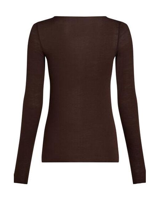 Hunkemöller Brown Super Soft Boatneck Shirt With Cashmere