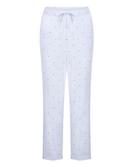 Hunkemöller Gray Pant Cotton Stripe Heart