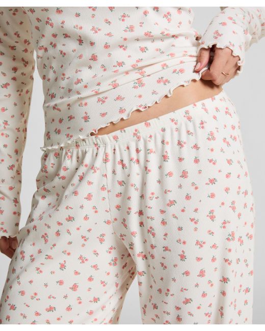 Hunkemöller Natural Gerippte Pyjamahose