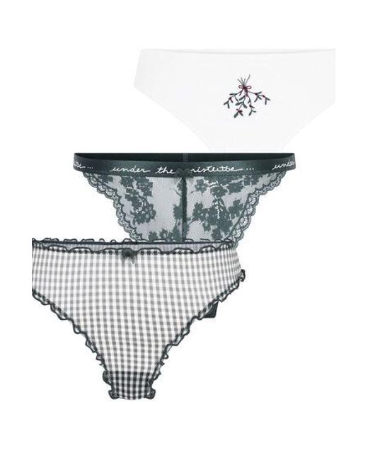 Hunkemöller Blue Christmas Thong Giftset
