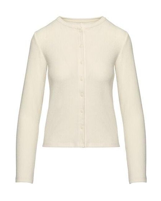 Hunkemöller White Cardigan Ribbed Jersey