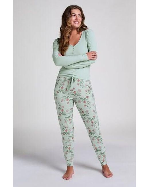 Hunkemöller Pyjamabroek Jersey in het Green