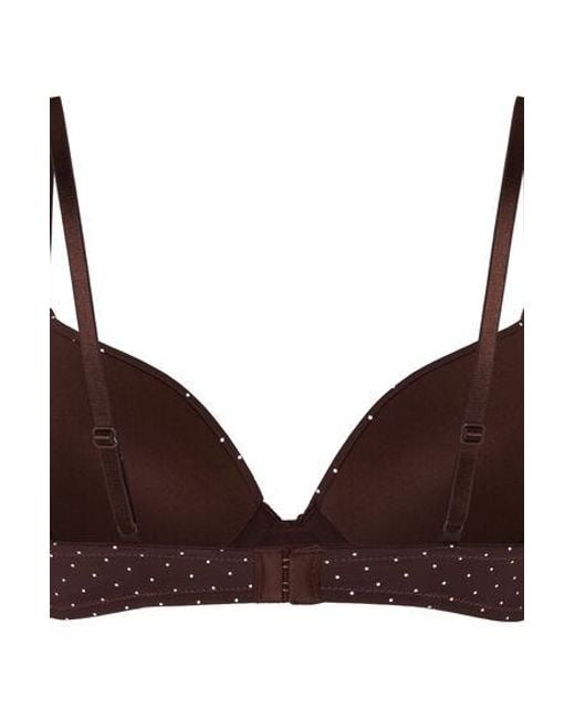Hunkemöller Brown Plunge Padded Underwired Bra
