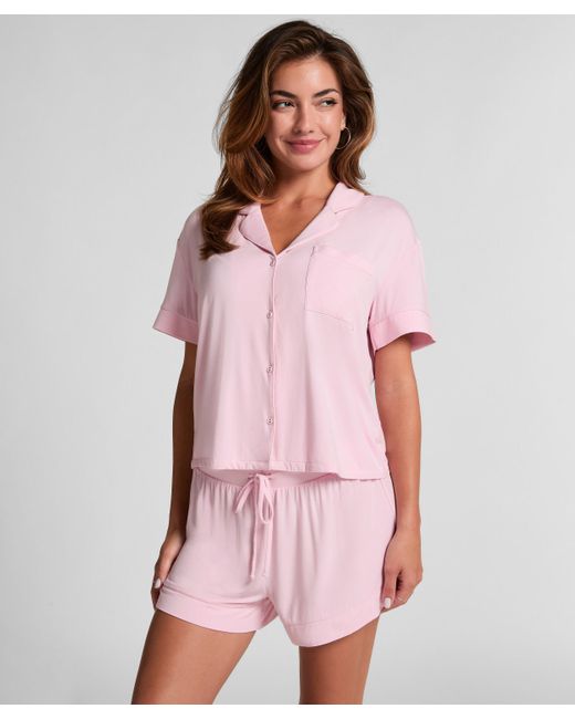 Hunkemöller Shorts Jersey Essential in het Pink