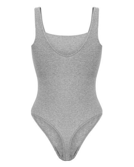 Hunkemöller White Cotton Rib Body