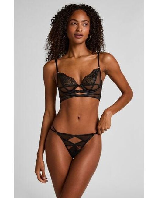 Hunkemöller Brown Amel Highleg Thong