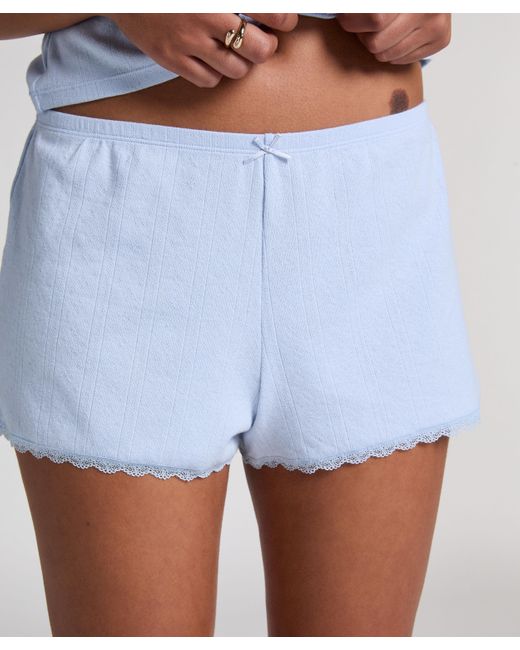 Hunkemöller White Pointelle-Shorts