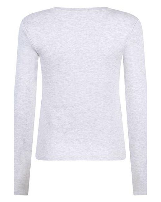 Hunkemöller Pyjamatop Pointelle in het White