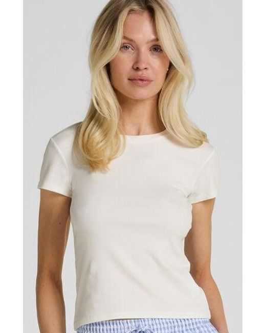 Hunkemöller White Shortsleeved Pyjama Top