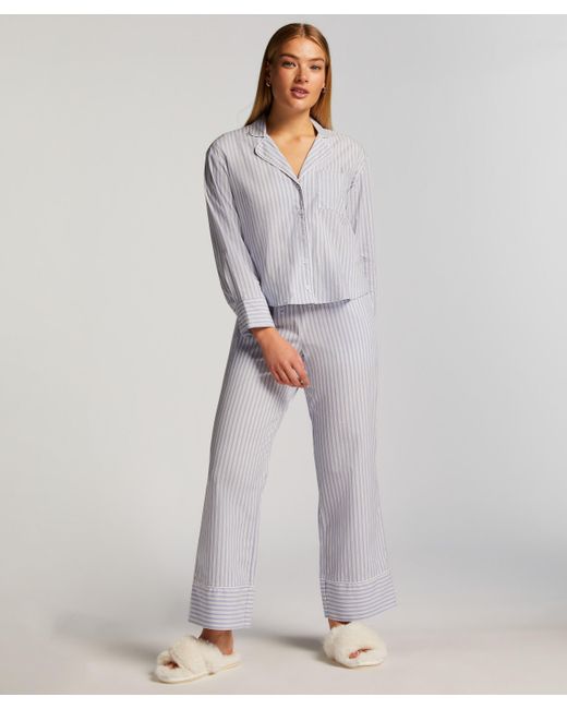 Hunkemöller Gray Pyjamahose Stripy