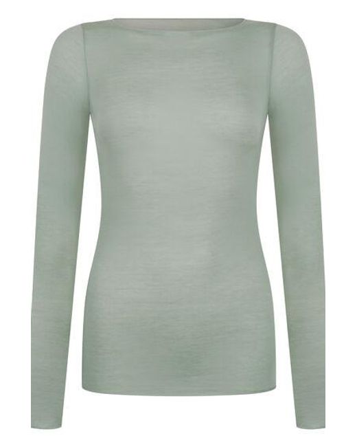 Hunkemöller Green Super Soft Boatneck Shirt With Cashmere
