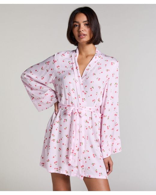 Kimono satin Hunkemöller en coloris Pink