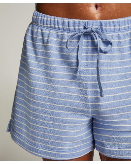 Pantalón corto de algodón Hunkemöller de color Blue