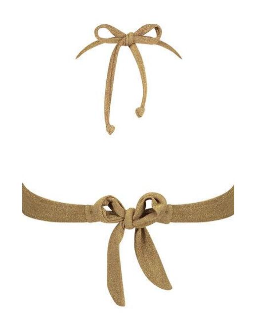 Hunkemöller Brown Goldie Shimmer Bandeau Bikini Top