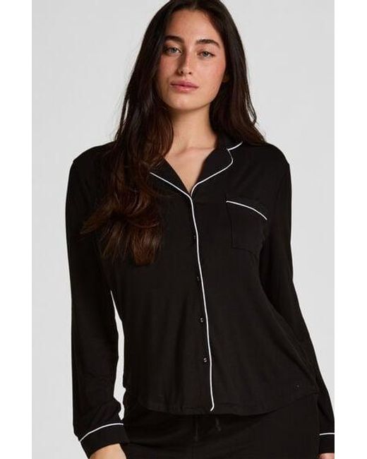 Hunkemöller Black Essential Jersey Long-Sleeved Jacket