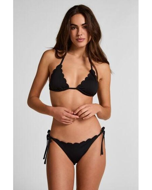 Hunkemöller Black Scallop Floral Cheeky