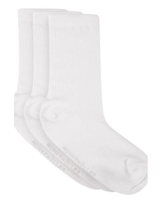 Hunkemöller Natural 3-Pack Cotton Crew Socks