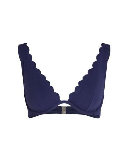 Hunkemöller Blue Scallop Non-Padded Underwired Bikini Top