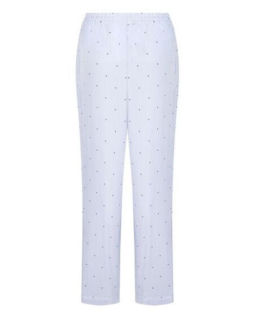 Hunkemöller Gray Pant Cotton Stripe Heart