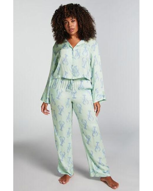 Hunkemöller Green Satin Trousers