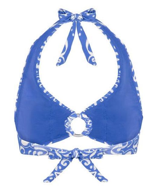 Hunkemöller Blue Cancun Halter Crop Top