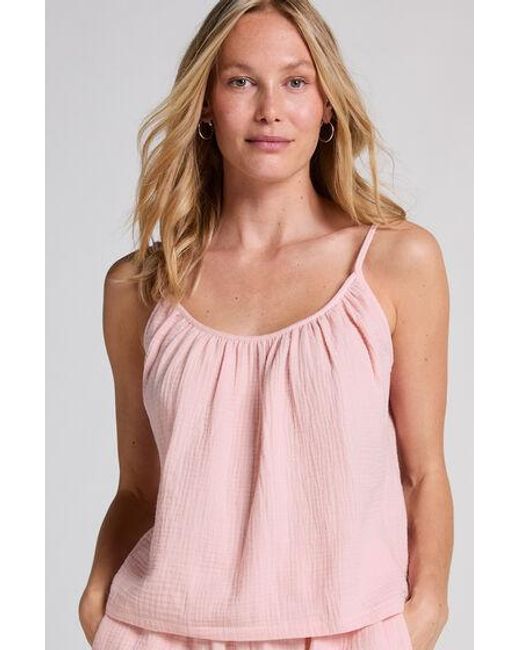 Hunkemöller Mousseline Cami in het Pink