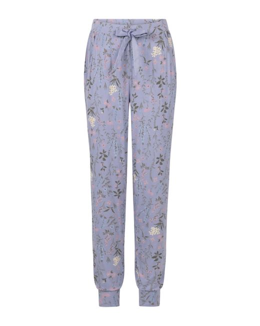 Hunkemöller Pyjamabroek Jersey in het Blue