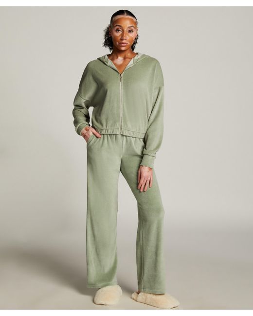 Hunkemöller Green Pyjamahose aus Samt