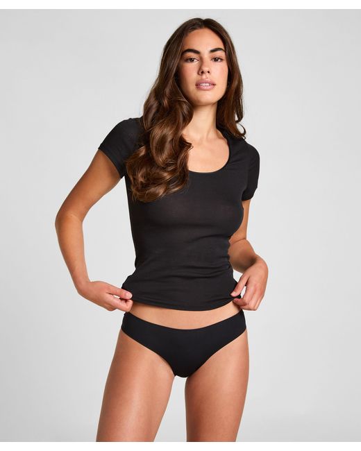 Hunkemöller Black Basic Top Kurzarm