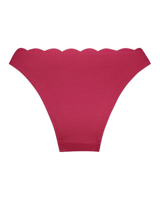 Hunkemöller Red Scallop High-leg Bikini Bottoms