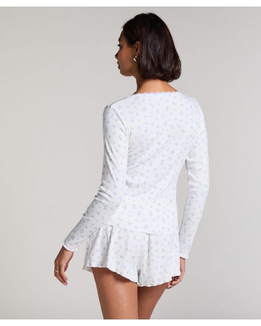 Conjunto de pijama Rib Hunkemöller de color White