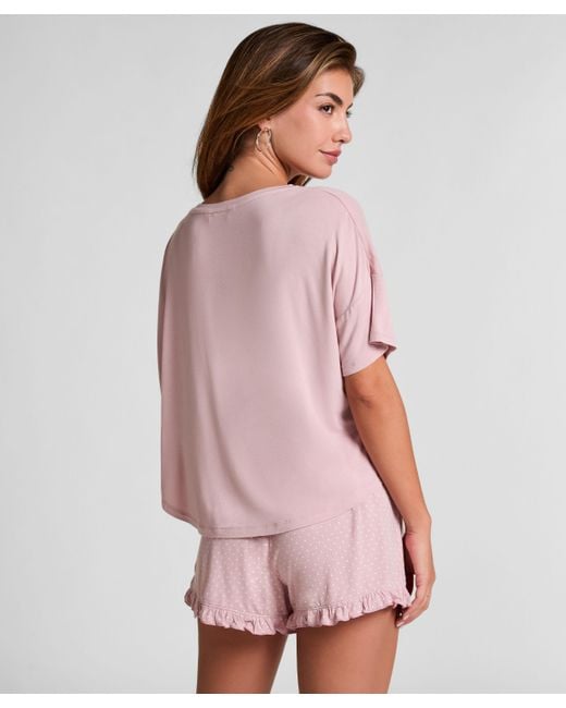 Conjunto de pijama en punto Hunkemöller de color Pink