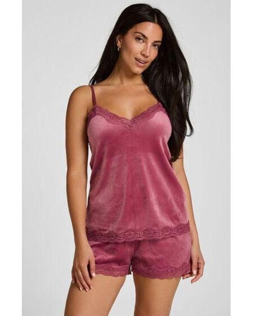 Hunkemöller Red Short Velours Lace